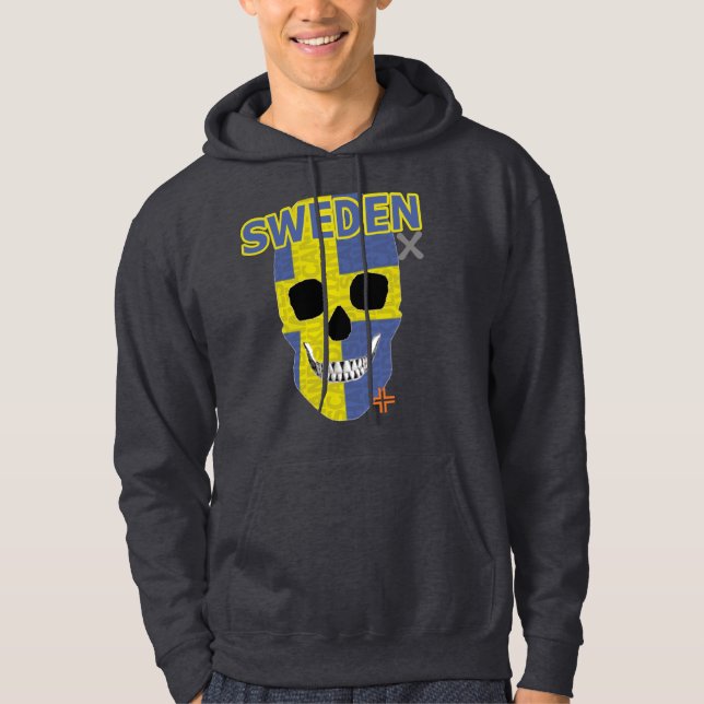 HANDSKULL Sverige Hooded Sweatshirt B2 (Framsida)