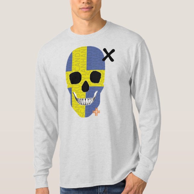 HANDSKULL Sverige Långärmad T-Shirt B2 (Framsida)