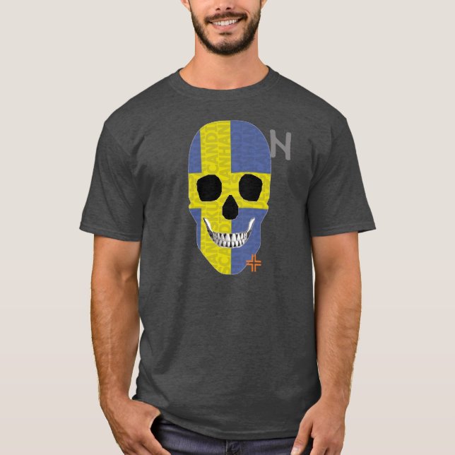 HANDSKULL Sverige t-shirt basisk B2 (Framsida)