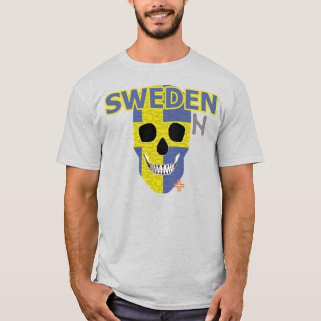HANDSKULL Sverige t-shirt basisk B2 (Framsida)