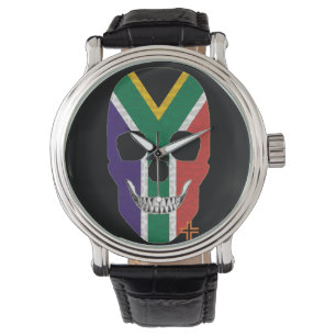 HandSKULL Sydlig Afrika av läder av manar B2 Armbandsur
