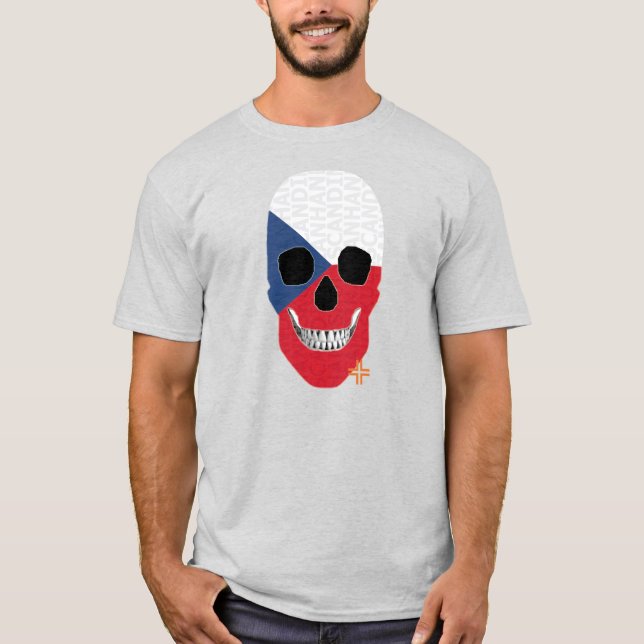 HandSKULL Tjeckoslovakien t-shirt basic B2 (Framsida)