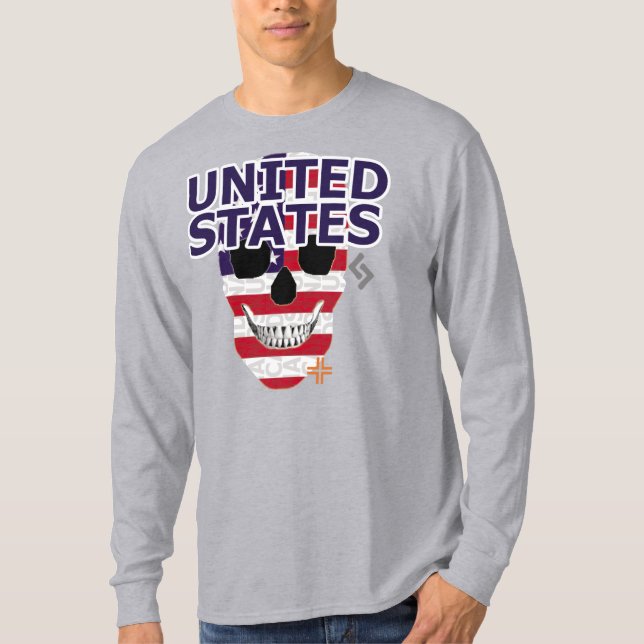 HANDSKULL USA Långärmad T-Shirt B2 (Framsida)