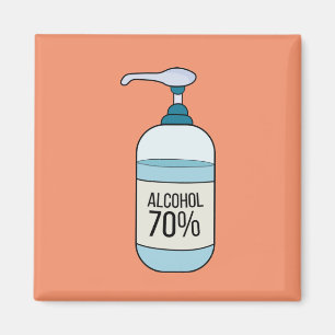 Handskvätt med 70 % alkohol magnet