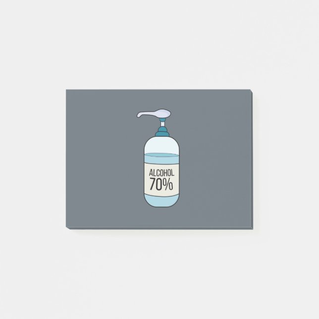 Handskvätt med 70 % alkohol post-it block (Framsida)