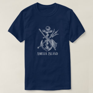 Handsome Amelia Island Florida Anchor T Shirt