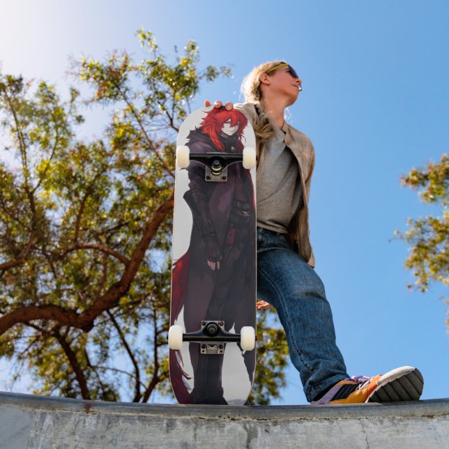 Handsome Anime Red Varg Mini Skateboard Bräda 18,5 Cm (Utomhus 1)