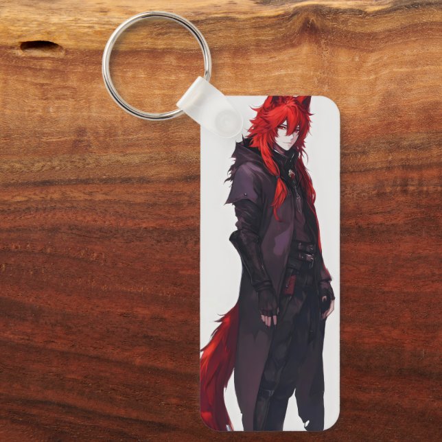 Handsome Anime Red Varg Nyckelring (Framsida)