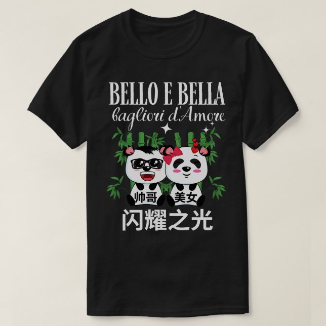 Handsome Bevacker Kawaii Panda Chinese La La T Shirt (Design framsida)
