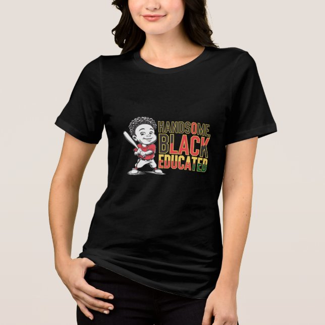 Handsome, Black & Baseball Strong T Shirt (Framsida)