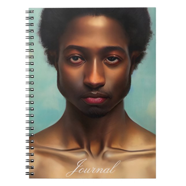 Handsome Black Man Journal Anteckningsbok (Framsidan)