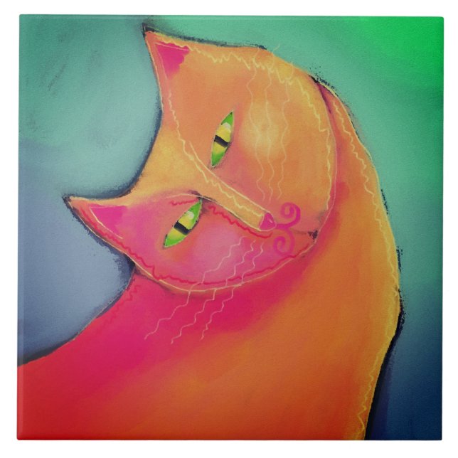 Handsome Boy Abstrakt Digital Painting Kakelplatta (Framsidan)