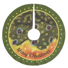 Handsome Brook Trout Fishing Julgransmatta Borstad Polyester