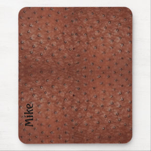 Handsome Brown Ostrich Leather look Mouse Pad Musmatta