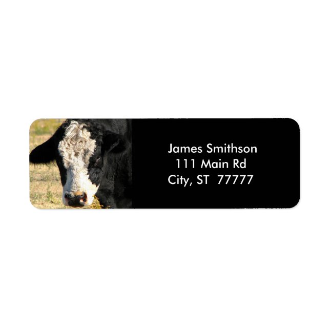 Handsome Bull Returadress Etikett (Framsidan)