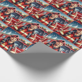 Handsome Caucasian Firefighter jul Presentpapper
