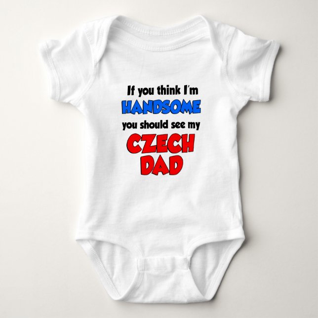 Handsome Czech Pappa Tee Shirt (Framsida)
