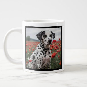 Handsome Dalformation Hund in the Poppy Fält, Jumbo Mugg