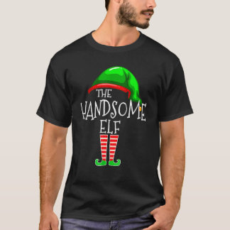Handsome Elf Matching Family Group jul H T Shirt