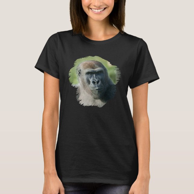 Handsome Gorilla Blackback T Shirt (Framsida)