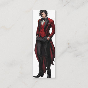 Handsome Gothic gentleman Anime Mini Visitkort