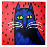 Handsome Guy Abstrakt Cat Painting Kakelplatta<br><div class="desc">Min färgstarka abstrakt digitala målning av en stilig katt gör den här keramiska plattan till kattälskare!</div>