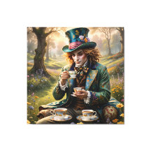 Handsome Hatter ai art Stretched Kanvastryck