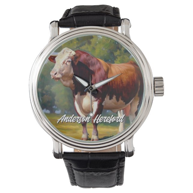 Handsome Hereford Bull Armbandsur (Framsida)