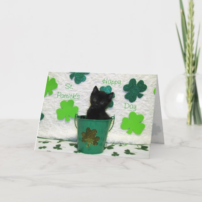 Handsome Jacks S:t Patrick-Day Cat Card Kort (Framsida)