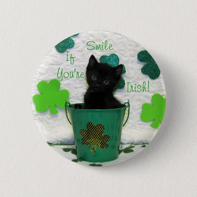 Handsome Jacks St. Patrick's Day Button - Katt Knapp (Framsida)
