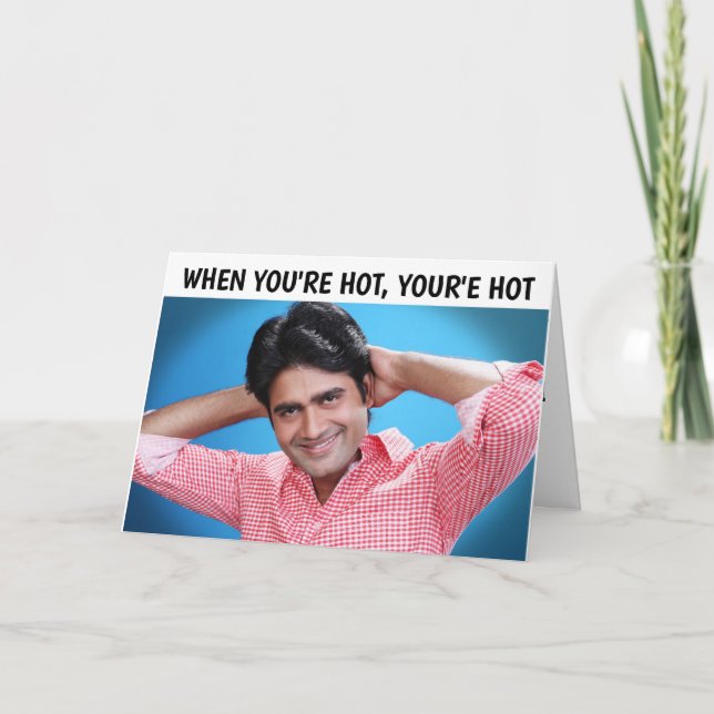 HANDSOME LATIN HUNK FÖDELSEDAGSKORT FÖR HENNE KORT (Framsida)
