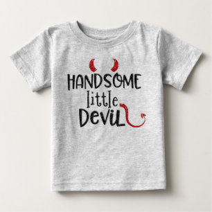 Handsome Little Djävulen Halloween Småbarn Tshirt Tee