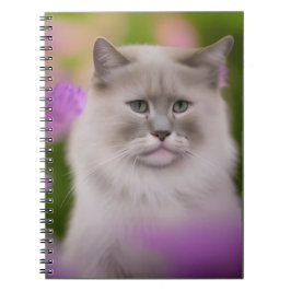 Handsome Maine Coon Himalayan Cat Anteckningsbok