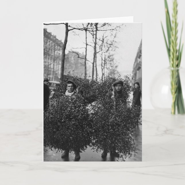 Handsome Manar med Mistletoe Helgkort (Framsida)