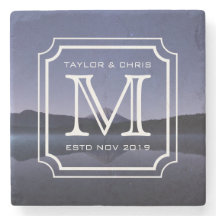 Handsome Monogram vackert liggande foto enkelt