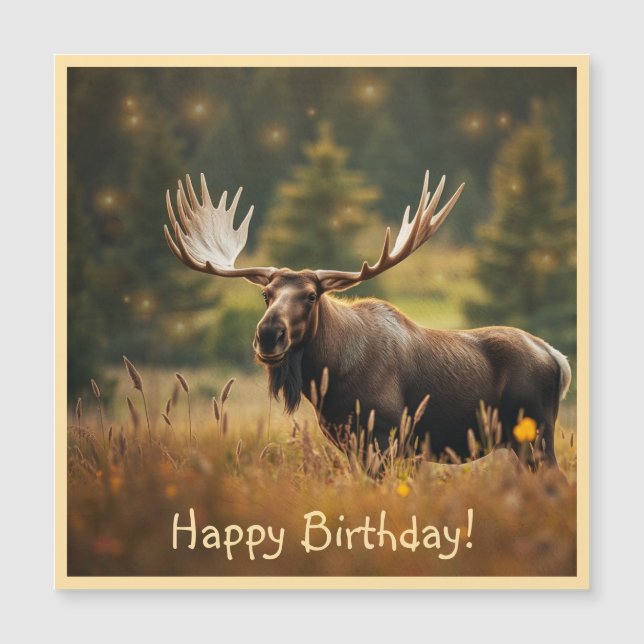 Handsome Moose Magnetic Card (Framsida)