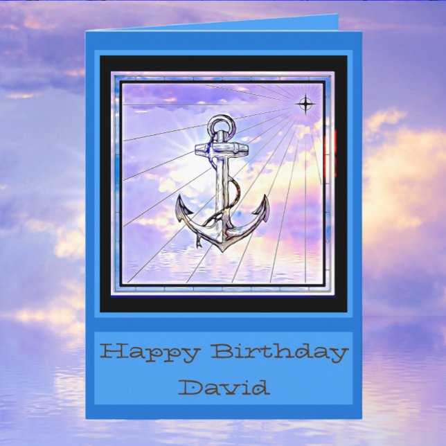 Handsome Nautical Birthday Card Kort (Skapare uppladdad)