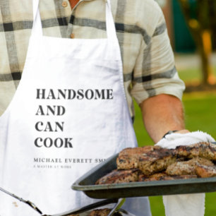 Handsome och Can Cook Apron Förkläde