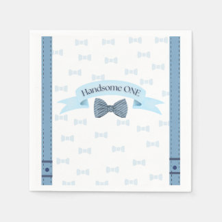Handsome One Baby Boy First Birthday Party Napkins Pappersservett