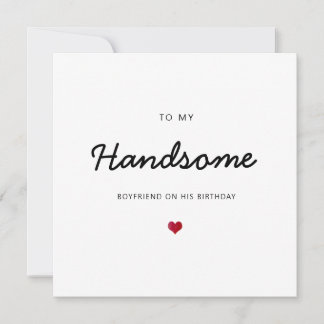 Handsome pojkvän romantic eart grattis på födelsed kort