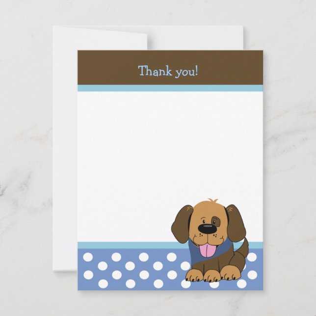 HANDSOME PUPPY 4x5 Flat Tackkort Anteckningskort (Framsida)