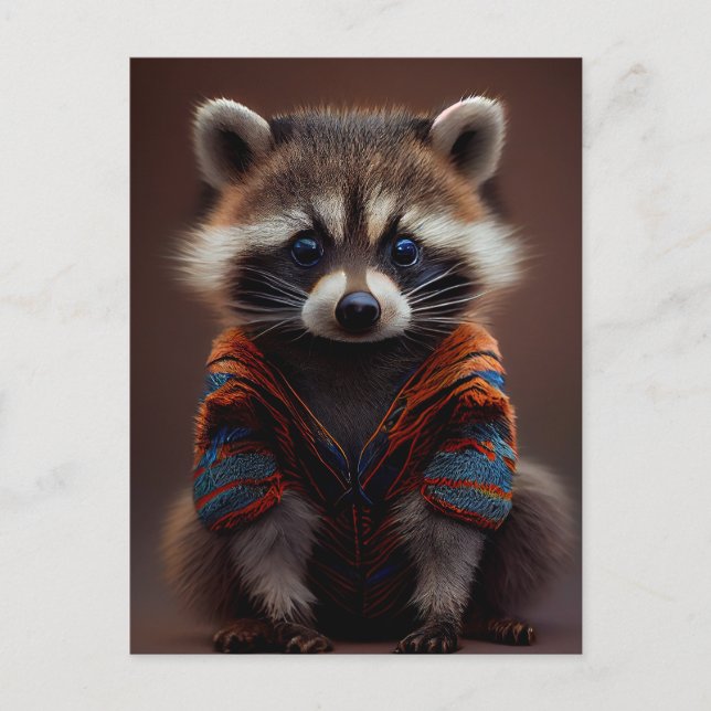 Handsome Raccoon Vykort (Framsida)