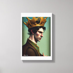 Handsome Royal Kung Faux-Kanvastrycket Canvastryck