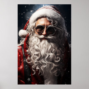 Handsome Santa Porträtt Poster