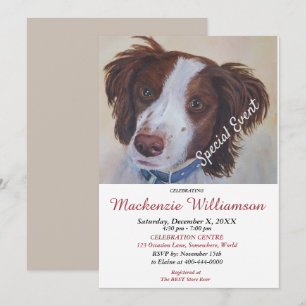 HANDSOME SETTER PUPPY ÖNSKEMÅL GRATTIS PÅ FÖDELSED INBJUDNINGAR