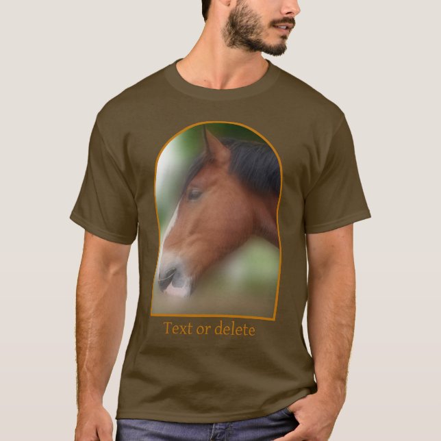 Handsome Shire Draft Horse Personalized T Shirt (Framsida)