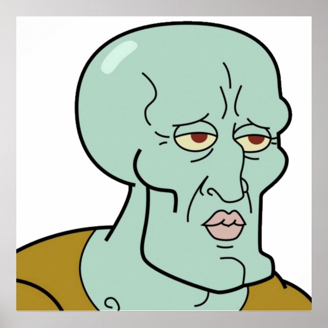 Handsome Squidward TShirt Poster (Framsidan)