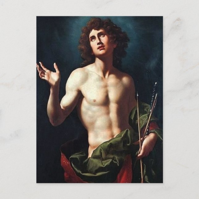 Handsome St. Sebastian Vykort (Framsida)