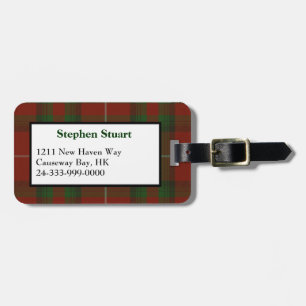 Handsome Stuart of Brute Tartan Play Luggage Tag Bagagebricka