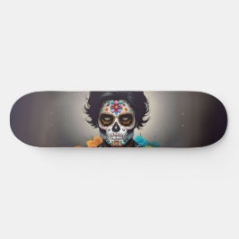 Handsome Sugar Skull Man Boy Tonåring Skate Deck